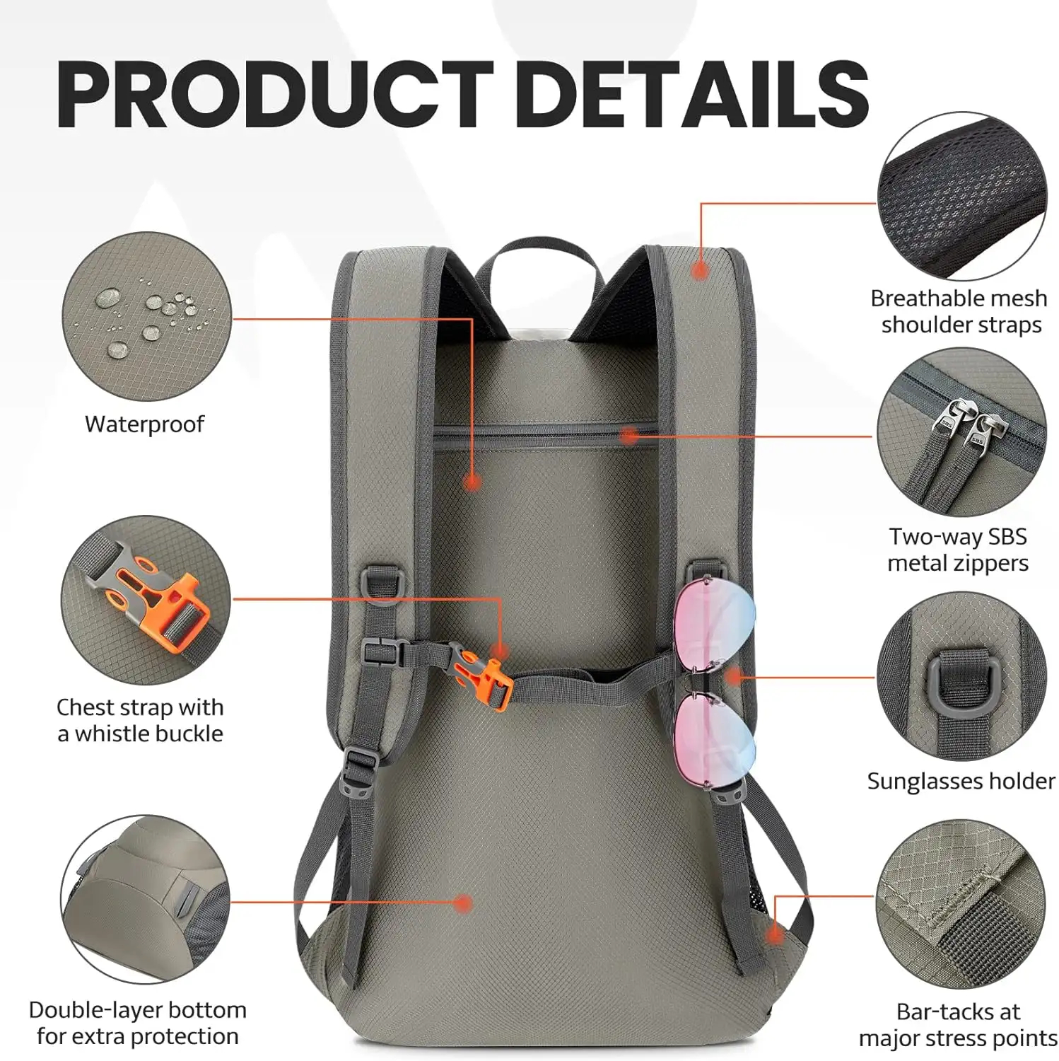 Venture Pal 40L Lightweight Packable Travel Hiking Backpack Daypack - 817qfz3jsl._ac_sl1500_